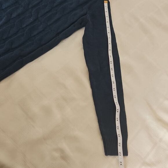 Suzy Shier Knitted Turtle Neck Long Sleeves Sweater XS Blue - Picture 10 of 16